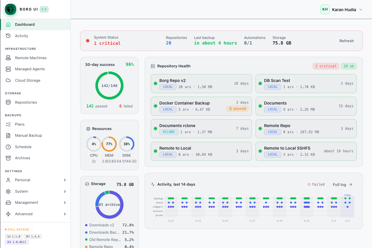 Borg UI